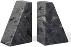 Karibiber Marble Bookends for Heavy Books, Decorative Book Ends for Shelves, Titanium Black Stone Durable and Heavy-Duty Book Ends for Hardback Books & CDS, Unique Book Stopper & Holder, Set of 2 - Image 7
