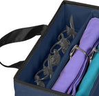Flatware Storage Case 5 Compartments Silverware Container Box, Blue - Image 6