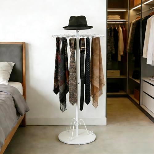 Rotatable Scarf Display Purse Tie Rack Shawl Stand Belt Hanger - Image 6