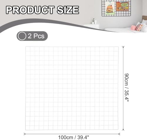 PATIKIL Wire Grid Panels Gridwall Panel 39" x 35" White 2Pcs - Image 2