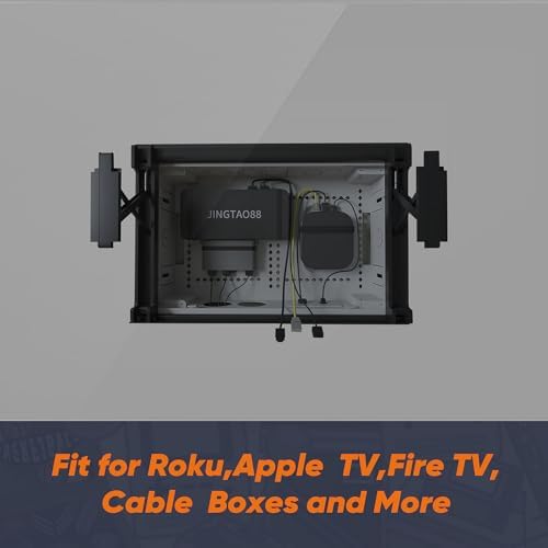 9" in-Wall TV Media Box, Recessed Cable Management Enclosure Fit for Apple & Roku & Fire TV, Seamless Structured Wiring Storage, Clutter-Free Wall Mount AV Solution (Pack of 2) - Image 2