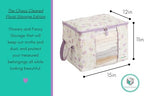 Chaos Cleared Canvas Storage Bags Designer Organizer 2 Pack – Seasonal Storage for Sweaters, Blankets, Linens & Garments – Foldable Design with Zip & Window (Purple Floral Print) - Image 6