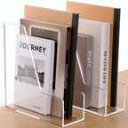SANRUI Acrylic Desk Organizer Magazine File Holder, Clear, 2-Pack, A4 Size by SANRUI