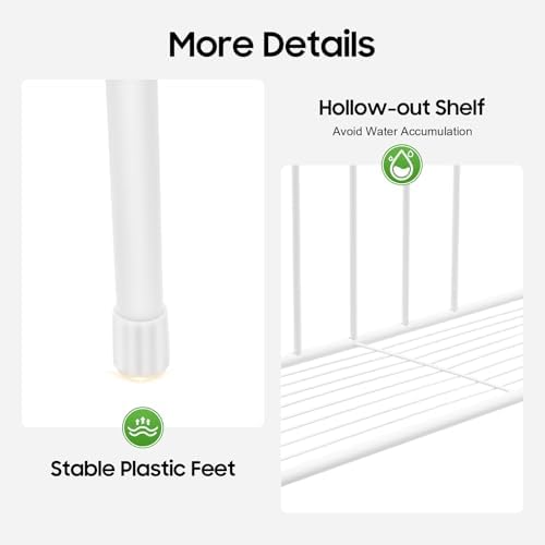Over-The-Toilet Storage Cabinet Rack, 3-Tier Freestanding Above Over Toilet Storage Shelf for Towels, Toiletries, & Essentials - Image 6