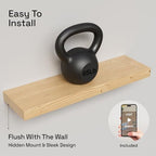 Solid Wood Floating Shelves for Wall 24 inch, Natural Wood, Wooden Shelf - Image 5