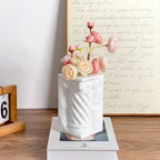 BCS Aesthetic Roman Column Book Ends, 4-in-1 Heavy Duty Marble Bookend for Shelves, Decorative Pen Holder, Classic Greek Statue for Office Home Desk Decor(1PC, White) - Image 4