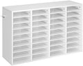 VEVOR Literature Organizer, 36 Compartments Office Mailbox with Detachable Shelves, Wooden Mailbox Sorter with Particle Board, Countertop Office Home Storage Organizer for File, Document, Paper, White by VEVOR