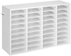 VEVOR Literature Organizer, 36 Compartments Office Mailbox with Detachable Shelves, Wooden Mailbox Sorter with Particle Board, Countertop Office Home Storage Organizer for File, Document, Paper, White by VEVOR