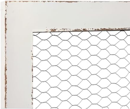 SOFE Chicken Wire White Framed Bulletin Boards, 18×29" Wood Grid Shelf - Image 4