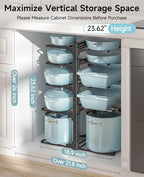 MUDEELA 10-Tier Pots and Pans Organizer Rack, 23.62" H for Cast-iron Pans - Image 2