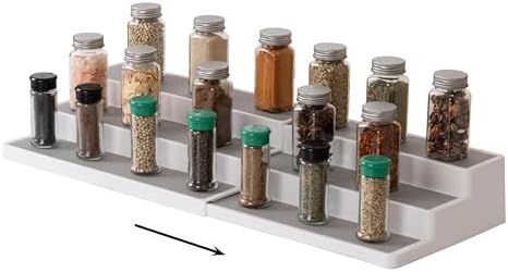 SIMPLEMADE 3-Tier Spice Rack Organizer - Versatile Storage Shelf for Kitchen, Bathroom, Bedroom & Office, Set of 1, White by simplemade