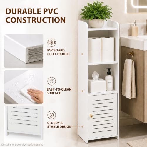 LuiceABC Upgraded Co-Extruded Board Toilet Paper Stand Cabinet for Bathroom - Image 7