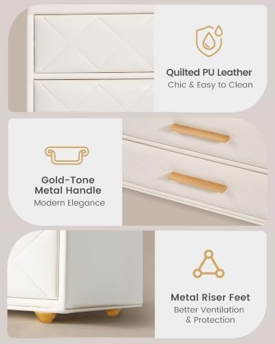 Lolalet 4-Layer PU Leather Makeup Organizer for Cosmetic Vanity -Beige - Image 5
