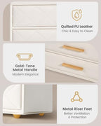 Lolalet 4-Layer PU Leather Makeup Organizer for Cosmetic Vanity -Beige - Image 5