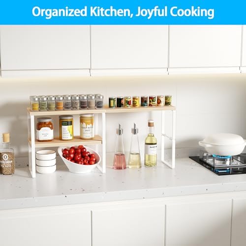 Golener Kitchen Counter Organizer, Countertop Shelf, Adjustable, Stackable - Image 3