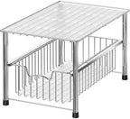 Simple Houseware Chrome Metal Stackable Storage Rack, 16.75 in L x 10.8 in W x 10.25 in H by SimpleHouseware