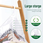 Hanging Vacuum Storage Bags For Clothes With Hand Pump,Coat Storage Bag Hanging,Vacuum Bags For Clothes,Space Saver Vacuum Storage Bags,Garment, Clothing, Dress, Suit, Long Coat, Jacket(Combo 6 Pack) - Image 4