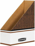 Bankers Box 12-Pack Magazine File Holders, Oversized Letter, Wood Grain - Image 2