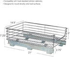 Household Essentials Chrome-Plated Steel Pull-Out Basket Organizer - Image 4