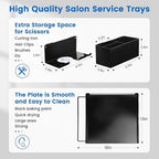 Rolling Salon Tray on Wheels with Storage Platform and Braiding Hair Rack - Image 3