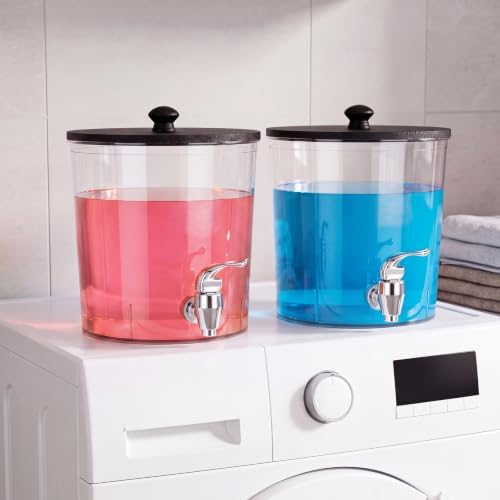 2 Pack Laundry Detergent Dispenser 128 oz / 3.5 L for Laundry Room, Round - Image 4