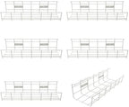 Under Desk Cable Management- 6 Pack Cord Organizer. Metal Wire Cable Management Tray for Office, Studio and Home. Super Sturdy Under Table Cable Managements - White Cable Organizer by Coyacool