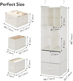 GRANNY SAYS Hanging Closet Organizer, 3 Drawers, 6 Shelves, Beige - Image 3