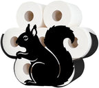 Squirrel Toilet Paper Holder Wall Mount/Stand for Extra 8 Rolls by WHIMSTITCH