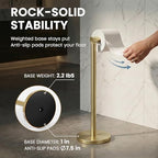 Cesun Free Standing Toilet Paper Holder Stand with Weighted Base, Gold - Image 4
