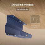 Desktronic Cable Duct Desk Blue Set of 2 - Stainless Steel Cable Management Desk Cable Duct with 5 Cable Cut-Outs - Easy to Install Cable Organiser - Cable Holder - Image 7