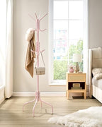 SONGMICS Coat Rack Freestanding, Steel Stand with 12 Hooks and 4 Legs - Image 3