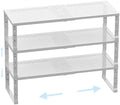 Cabinet Shelf,Expandable Adjustable Stackable Kitchen Organizer,for cabinets, Kitchens, countertops, bathrooms Shelf Organizer(3Packs/White,Large) by Ipotivespaceorganization