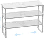 Cabinet Shelf,Expandable Adjustable Stackable Kitchen Organizer,for cabinets, Kitchens, countertops, bathrooms Shelf Organizer(3Packs/White,Large) by Ipotivespaceorganization
