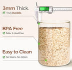 ComSaf Glass Storage Jars with Bamboo Lids 1.8 Qt 2 Pack Large Round - Image 4