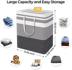 HomeHacks 2 Pack Laundry Baskets, Laundry Hampers Bags (Grey+Blue 125L) - Image 4