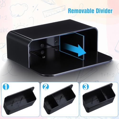 20 Pack Magnetic Dry Erase Marker Holder Bulk Whiteboard Magnetic Marker Holder Pen Pencil Organizer for Classroom Whiteboard Refrigerator Locker Storage (Black) - Image 3