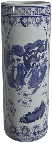 Red Lantern 24" Ladies Blue & White Porcelain Umbrella Stand by RedLantern