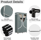 SORCEDAS Portable Closet Wardrobe with Hanging Rods Shelves Clothes Storage - Image 4