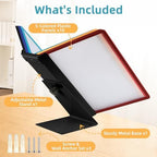 10-Pocket Desk Reference Organizer with Sturdy Metal Base, Flip Desktop Display System for Desk or Wall Mount, 10 Double-Sided Panels to Hold 20 Sheets Letter Size Document for Business Office - Image 3