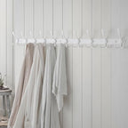 Dseap Coat Rack Wall Mount - 38” Long 10-Tri-Hooks Heavy Duty Coat Hanger Rail Wall Hooks for Hanging Coats Hats Clothing Clothes Purse Mudroom Entryway, White - Image 4