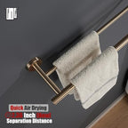 JQK Double Towel Bar Champagne Bronze, 27 Inch 304 Stainless Steel Thicken 0.8mm Towel Rack for Bathroom, Towel Holder Wall Mount, Useable Length 24 Inch, TB100L24-CB - Image 7