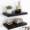 RICHFOCUS Bathroom Floating Shelves for Wall 2Pack|Black|16" L by RICHFOCUS