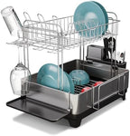 Home Zone Living Dish Drying Rack for Kitchen Counter with 2-Tiers by HomeZoneLiving