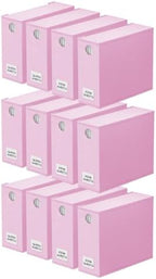 SpaceAid 12 Pack Bed Sheet Organizers and Storage, Foldable Sheet Organizer for Linen Closet, Sheets Set Folder Keeper with Window XL (Queen & King Size) Bedding Container (Pink, 12 Pack) by SpaceAid
