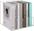 Clear Acrylic Magazine Rack, Vertical File Holder, Desk Organizer Storage Stand for Office, 4 Pack by HMXLJJY