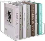 Clear Acrylic Magazine Rack, Vertical File Holder, Desk Organizer Storage Stand for Office, 4 Pack by HMXLJJY