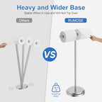 RUMOSE Toilet Paper Holder Stand for Floor Free Standing, Nickel - Image 2