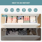 Criusia Drawer Organizer Clothes, 10 Pack Dresser Organizer for Baby Clothes, Underwear, Sock- Foldable Closet Organization and Storage Dividers Bins for Nursery, Bedroom (Black) - Image 3