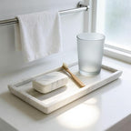 Natural Marble Vanity Bathroom Tray, 12 x 6 Inch Home Decor - Image 7
