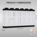 Wall-Mounted Black Acrylic Display Case with White LED Light, 12-Grid Clear Showcase Shelf, No-Assembly Dustproof Organizer for Mini Figures, Collectibles - Image 5